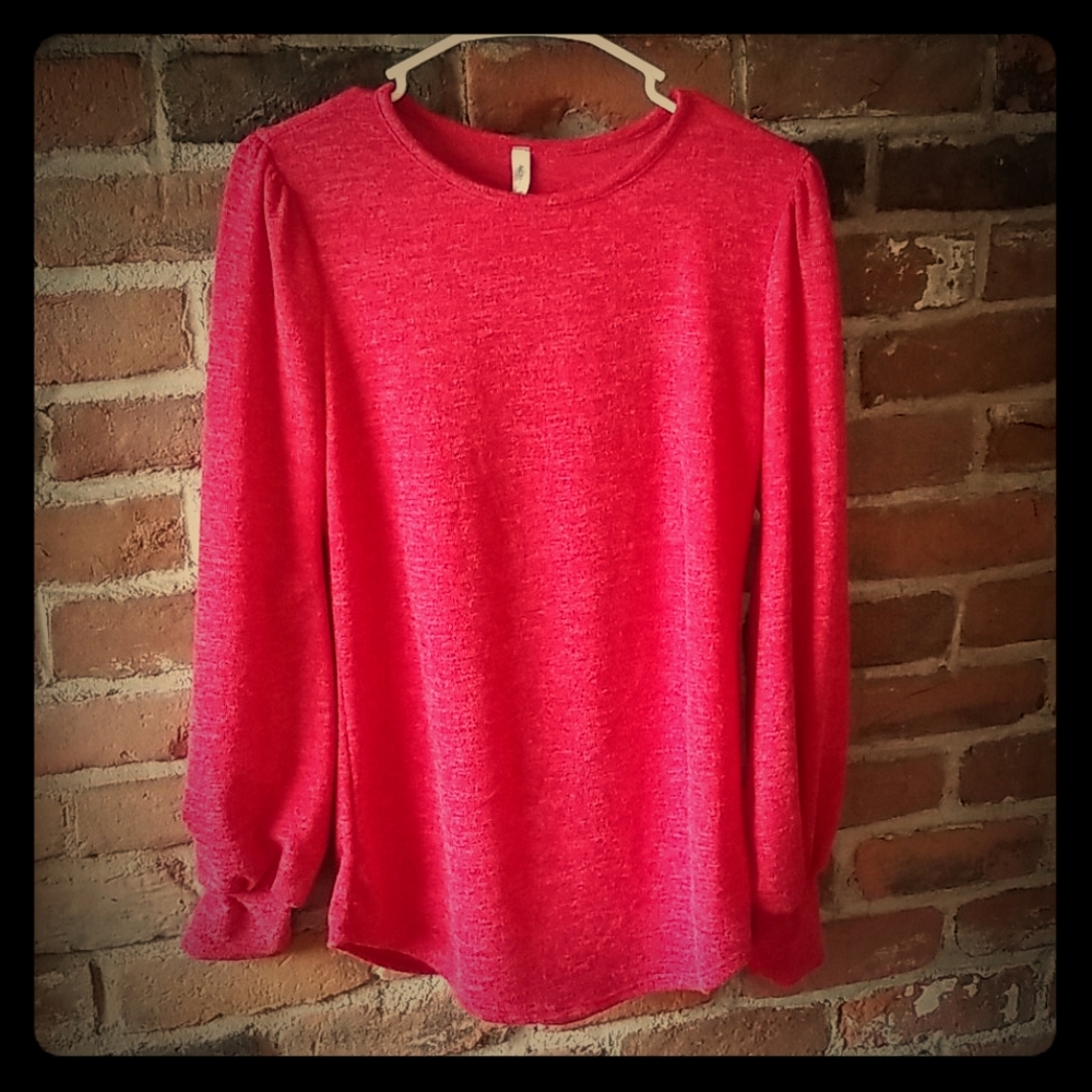 Red long sleeve top